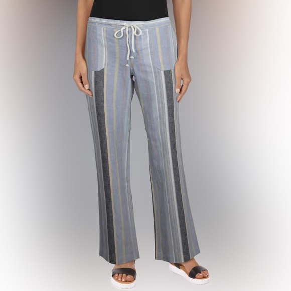 NWT Natural Reflections | Striped Linen Pants | Sz XXL - Picture 1 of 11